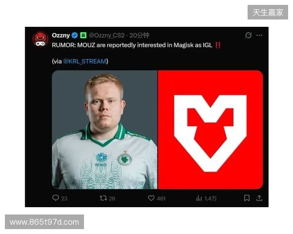 爆料:MOUZ有意引入Magisk出任指挥,Brollan或将下放